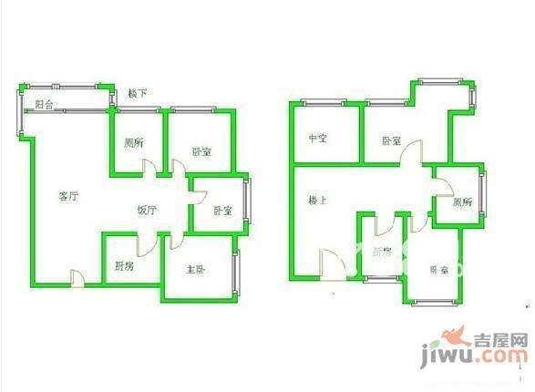 雅旭园3室2厅2卫138㎡户型图