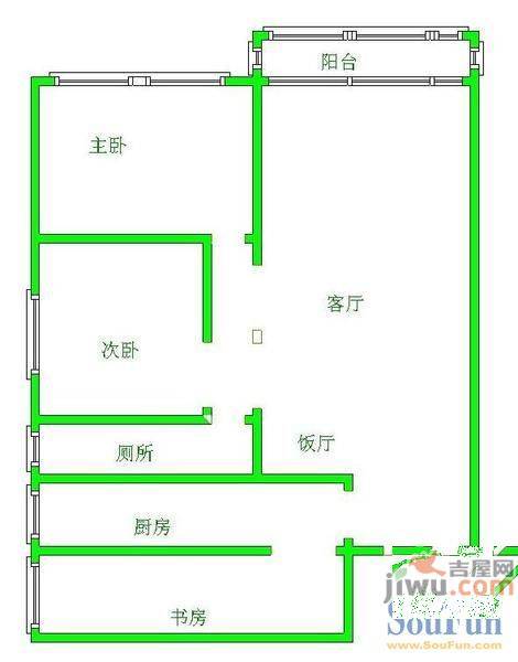 雅旭园3室2厅2卫138㎡户型图