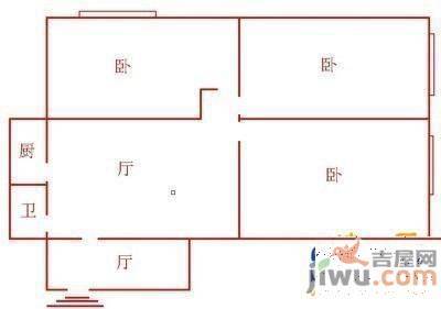 天泰家园3室1厅1卫100㎡户型图