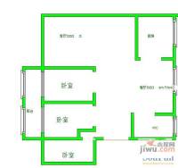 观水路社区3室2厅1卫99㎡户型图