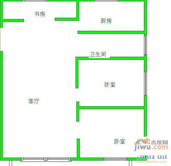 银泰花园5室2厅2卫175㎡户型图