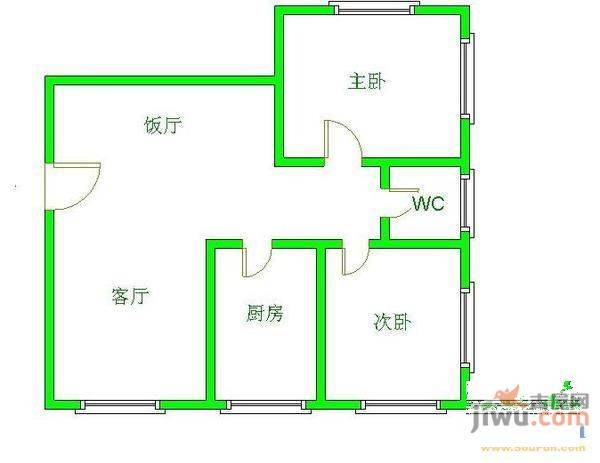 银泰花园5室2厅2卫175㎡户型图