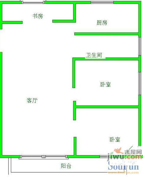 银泰花园5室2厅2卫175㎡户型图