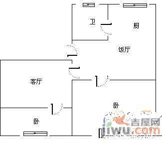 龚家寨小区3室1厅1卫70㎡户型图