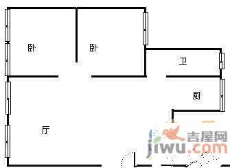 世纪园2室2厅1卫86㎡户型图