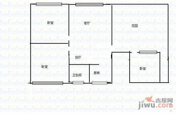 世纪园2室2厅1卫86㎡户型图