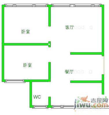 世纪园2室2厅1卫86㎡户型图