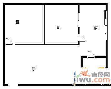 世纪园2室2厅1卫86㎡户型图