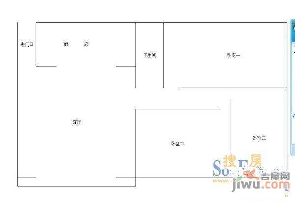 富源新村3室2厅1卫户型图