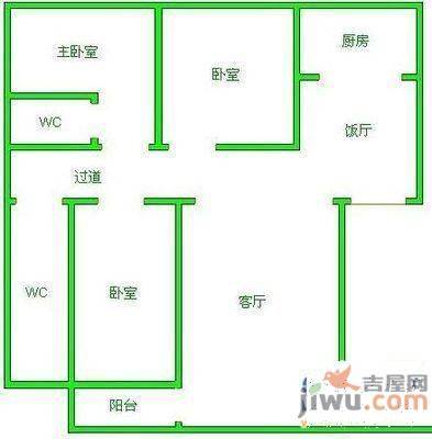 中天花园玉兰园4室2厅2卫160㎡户型图