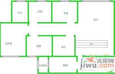 中天花园玉兰园4室2厅2卫160㎡户型图