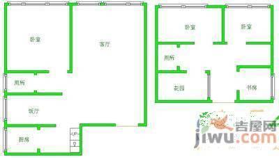 中天花园玉兰园4室2厅2卫160㎡户型图