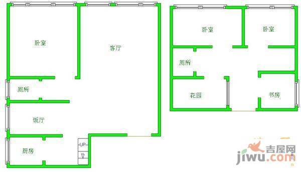 中天花园玉兰园4室2厅2卫160㎡户型图