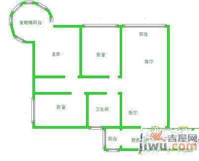 中天花园玉兰园4室2厅2卫160㎡户型图