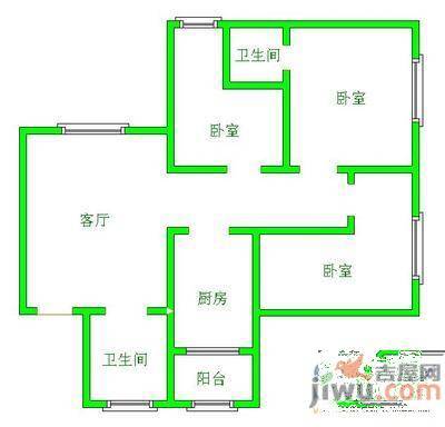 中天花园玉兰园4室2厅2卫160㎡户型图