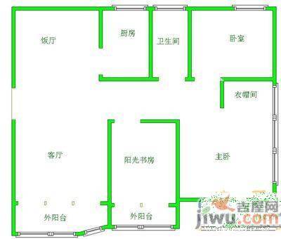 蛮坡汇景家苑2室2厅1卫83㎡户型图