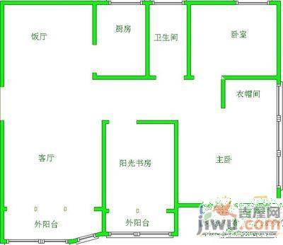 蛮坡汇景家苑2室2厅1卫83㎡户型图