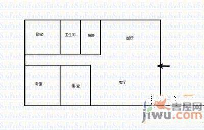 蛮坡汇景家苑2室2厅1卫83㎡户型图