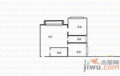 蛮坡汇景家苑2室2厅1卫83㎡户型图