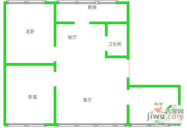 三江小区3室2厅2卫110㎡户型图