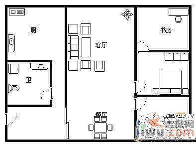 三江小区3室2厅2卫110㎡户型图