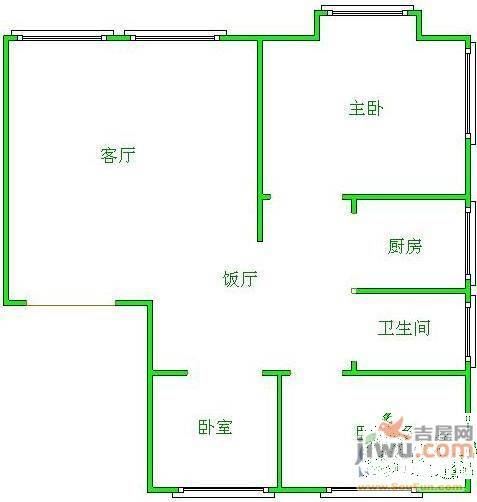 三江小区3室2厅2卫110㎡户型图