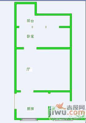 城基路中行小区1室1厅1卫41㎡户型图