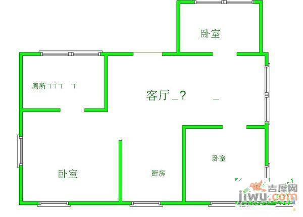 城基路中行小区1室1厅1卫41㎡户型图