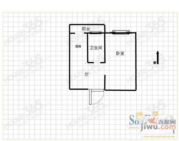 茶花小区2室1厅1卫78㎡户型图