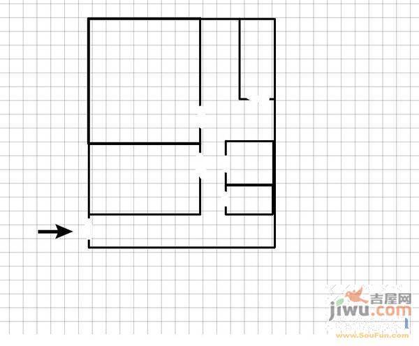 大理小区3室1厅1卫101㎡户型图