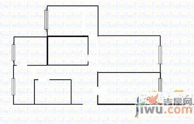 大理小区3室1厅1卫101㎡户型图