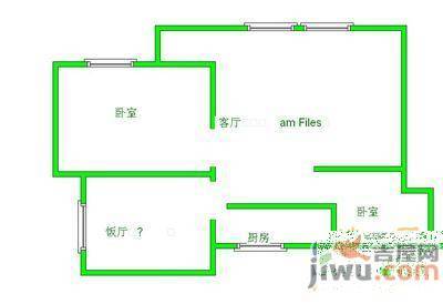 大理小区3室1厅1卫101㎡户型图