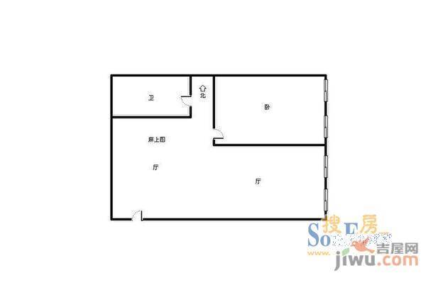 天成公寓2室1厅1卫75㎡户型图