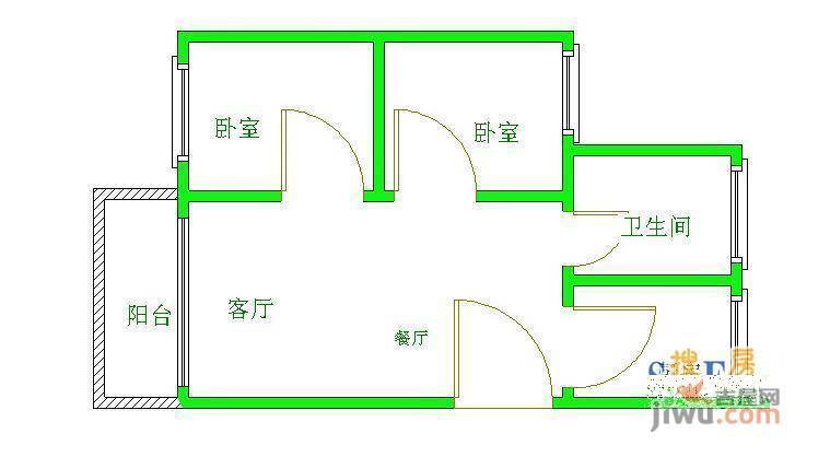 新创商住楼3室2厅1卫户型图