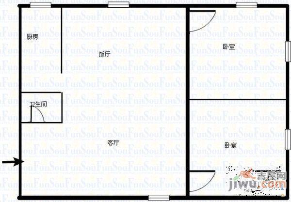 海发紫林苑2室2厅1卫111㎡户型图