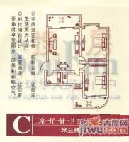 米兰天空2室1厅1卫76.6㎡户型图