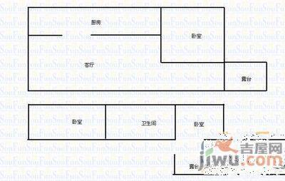 湘雅家具广场3室2厅2卫155㎡户型图