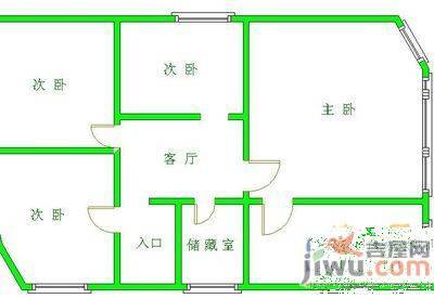 安泰小区2室2厅1卫87㎡户型图