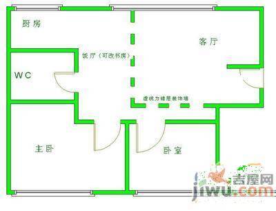 安泰小区2室2厅1卫87㎡户型图