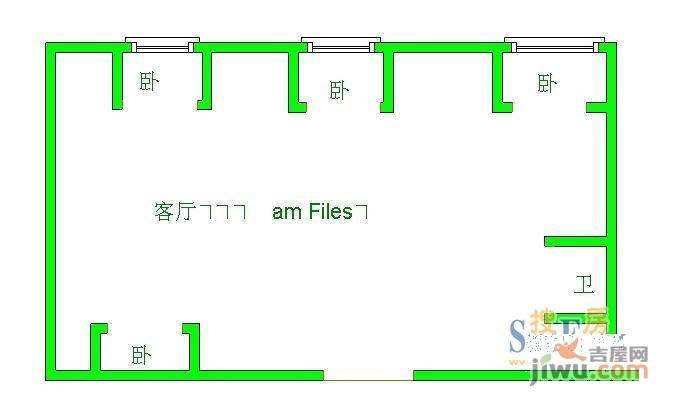 大十字时代广场3室2厅2卫户型图