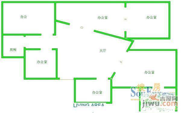 大十字时代广场3室2厅2卫户型图