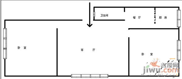 向阳公寓6室2厅2卫180㎡户型图