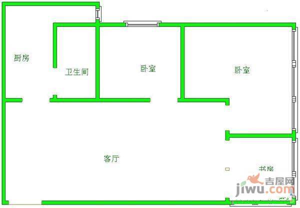 众福家园3室2厅2卫137㎡户型图