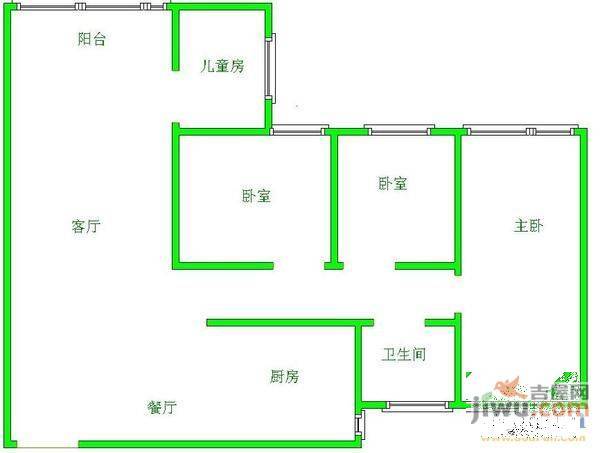 众福家园3室2厅2卫137㎡户型图