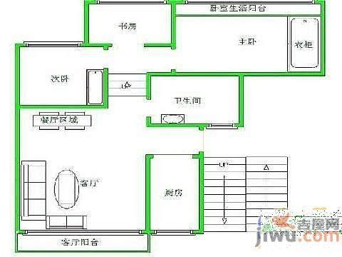 永诚明彩居2室1厅1卫70㎡户型图