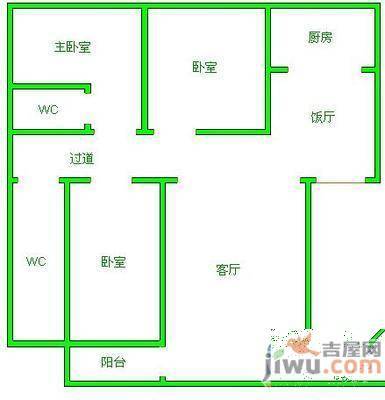 新添菜场小区3室2厅2卫户型图