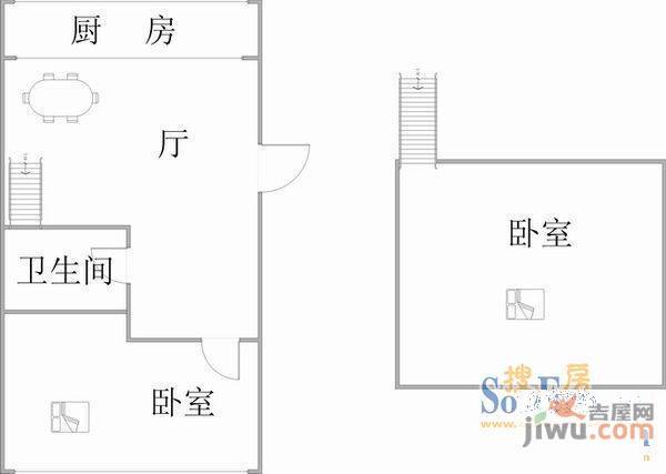 兴达小区2室2厅2卫户型图