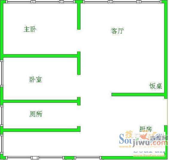 兴达小区2室2厅2卫户型图