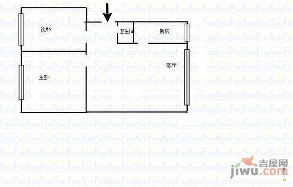 云虹花园2室2厅2卫126㎡户型图