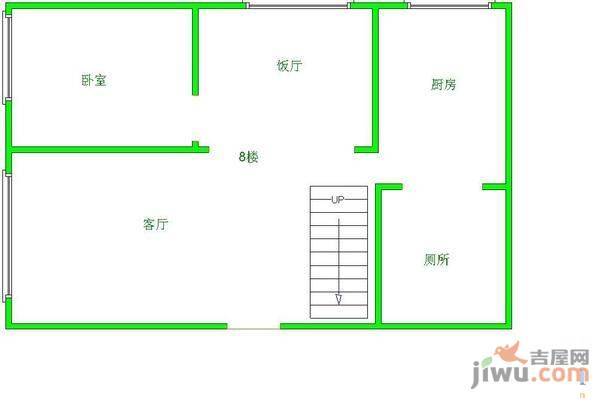 云虹花园2室2厅2卫126㎡户型图